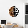 Wallity Reloj de Pared Decorativo de Madera 71 56 cm Madera y Metal Nogal y Negro